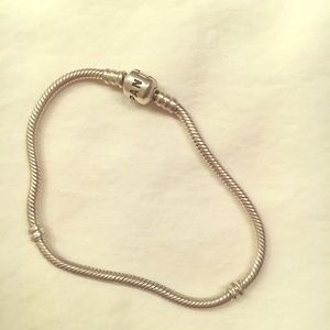 Iconic Pandora Silver Charm Bracelet
